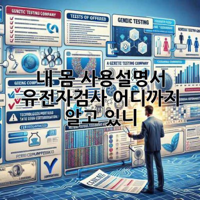 내 몸 사용설명서🧬 유전자검사, 어디까지 알고 있니? 🤔