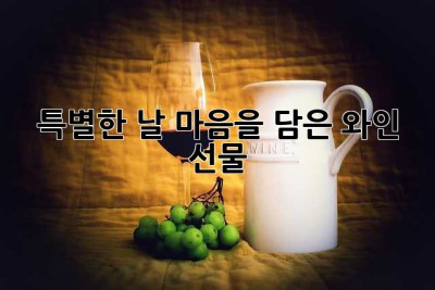 특별한 날, 마음을 담은 와인 선물🎁