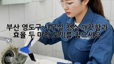 부산 영도구 사무실 청소: 깨끗함과 효율, 두 마리 토끼를 잡으세요!