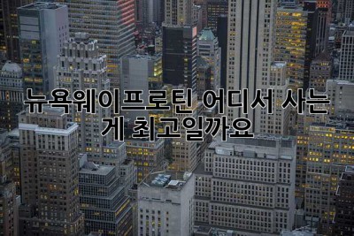 뉴욕웨이프로틴: 어디서 사는 게 최고일까요?