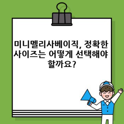 미니멜리사베이직: 궁금증 완벽 해결! 사이즈, 관리법, 디자인까지!