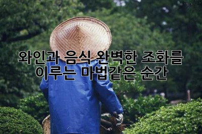 와인과 음식, 완벽한 조화를 이루는 마법같은 순간 ✨