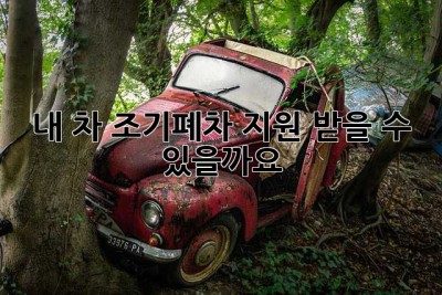 내 차, 조기폐차 지원 받을 수 있을까요? 🚗💨
