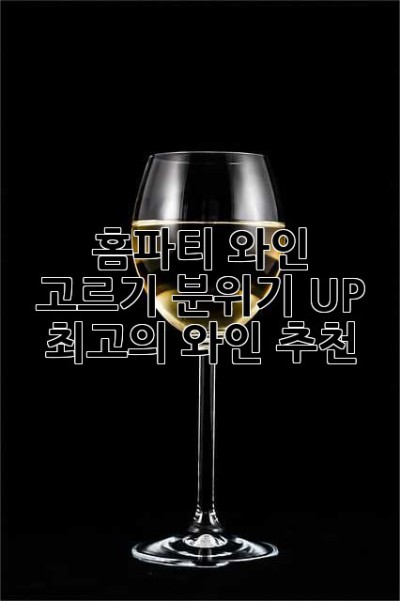 홈파티 와인 고르기: 분위기 UP! 🎉 최고의 와인 추천