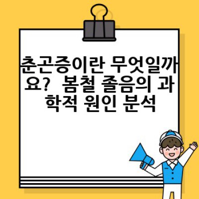 봄철 졸음 극복 완전 정복! 춘곤증 원인과 극복법 A to Z
